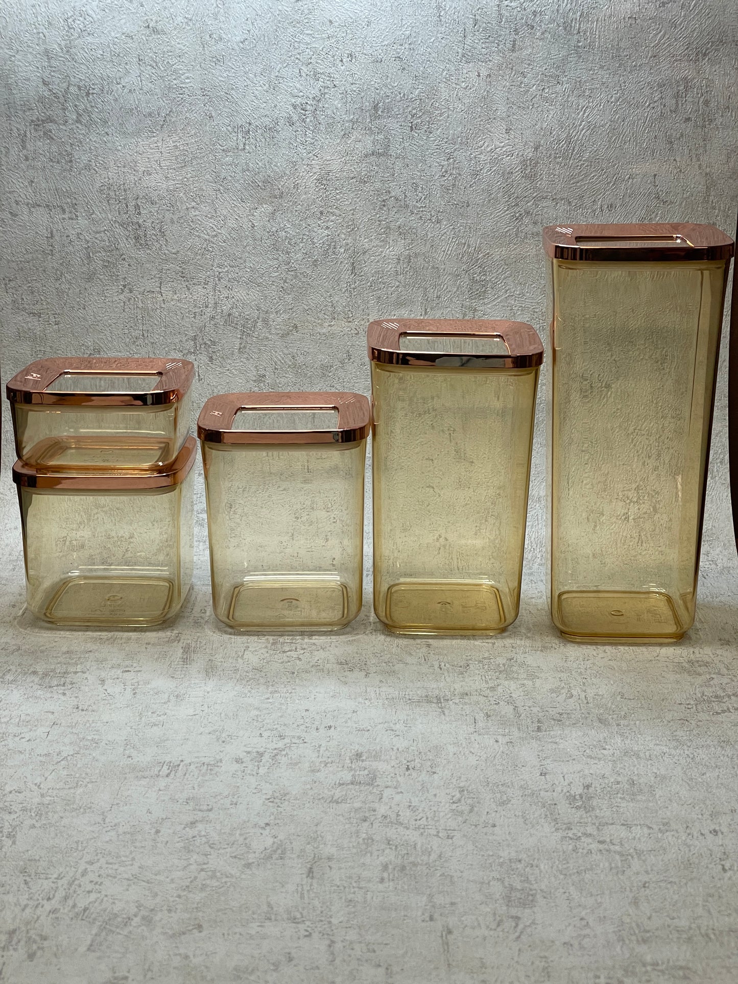 vipahmet - Behälter - quadratisch - Set - 5er - bronze 112