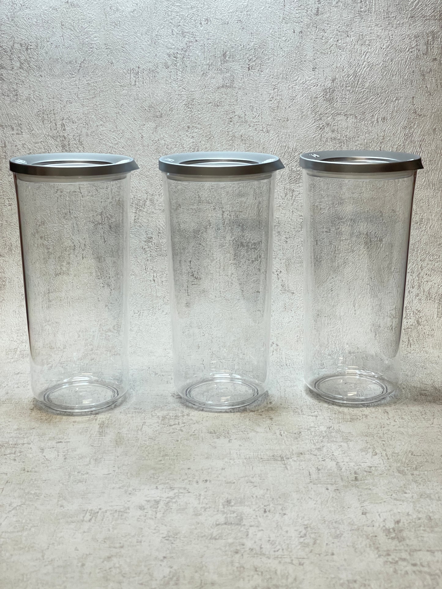 vipahmet - Behälter - rund - Set - 3er - chrome 196