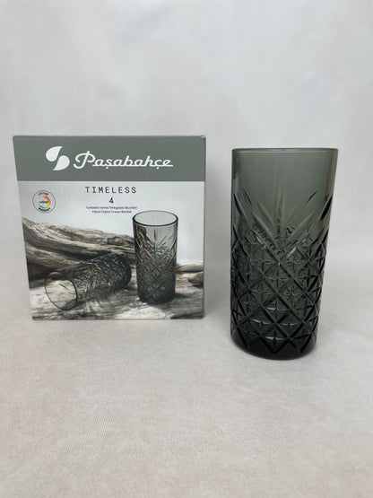 Pasabahce Timeless - 4 Trinkgläser - Grau - Set - Su Bardagi