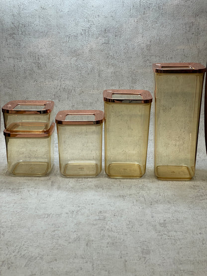 vipahmet - Behälter - quadratisch - Set - 5er - bronze 112