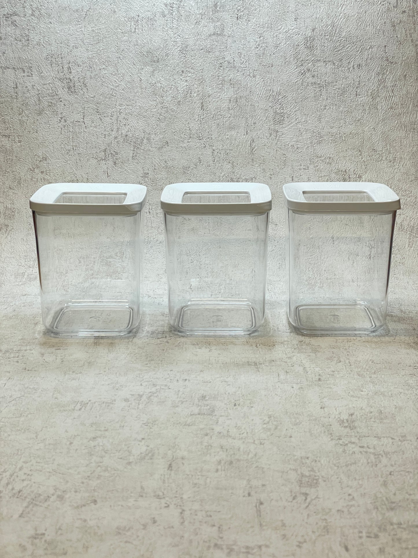 vipahmet - Behälter - quadratisch - Set - 3er - weiß 184