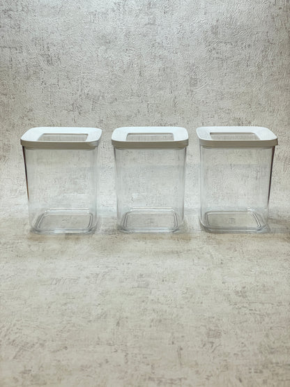 vipahmet - Behälter - quadratisch - Set - 3er - weiß 184