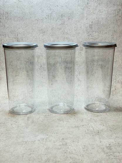 vipahmet - Behälter - rund - Set - 3er - chrome 196